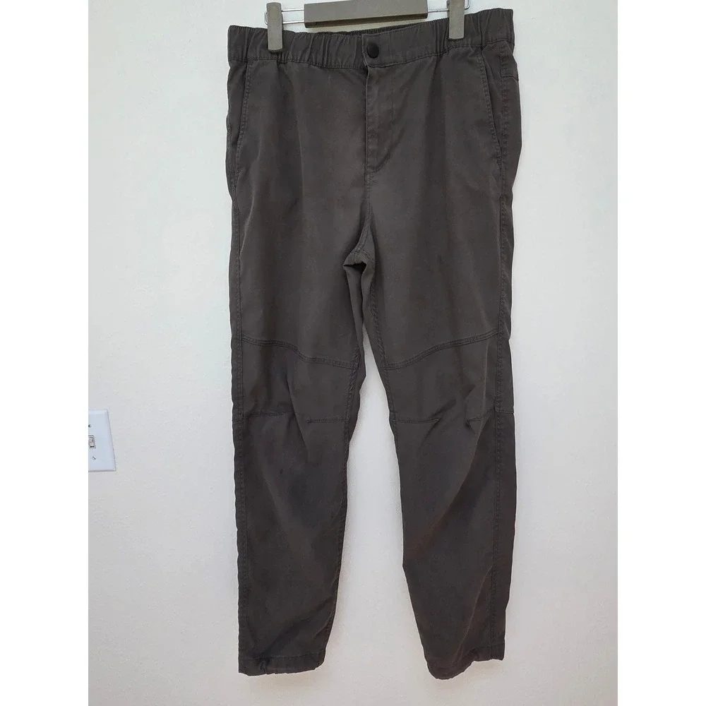 HM Slim Fit Joggers Mens Medium Dark Gray Articulated Knee Bungee Hem